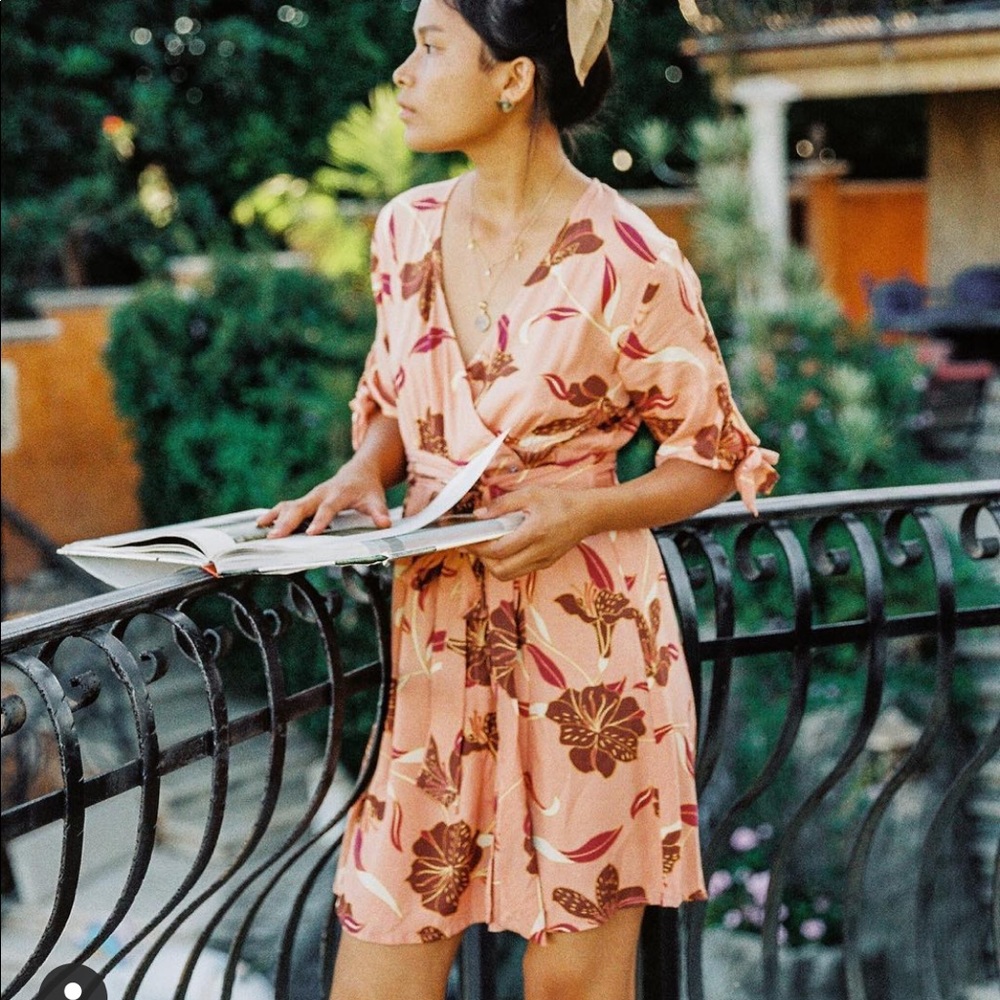 Yireh Leila Wrap Dress in Desert Lilly